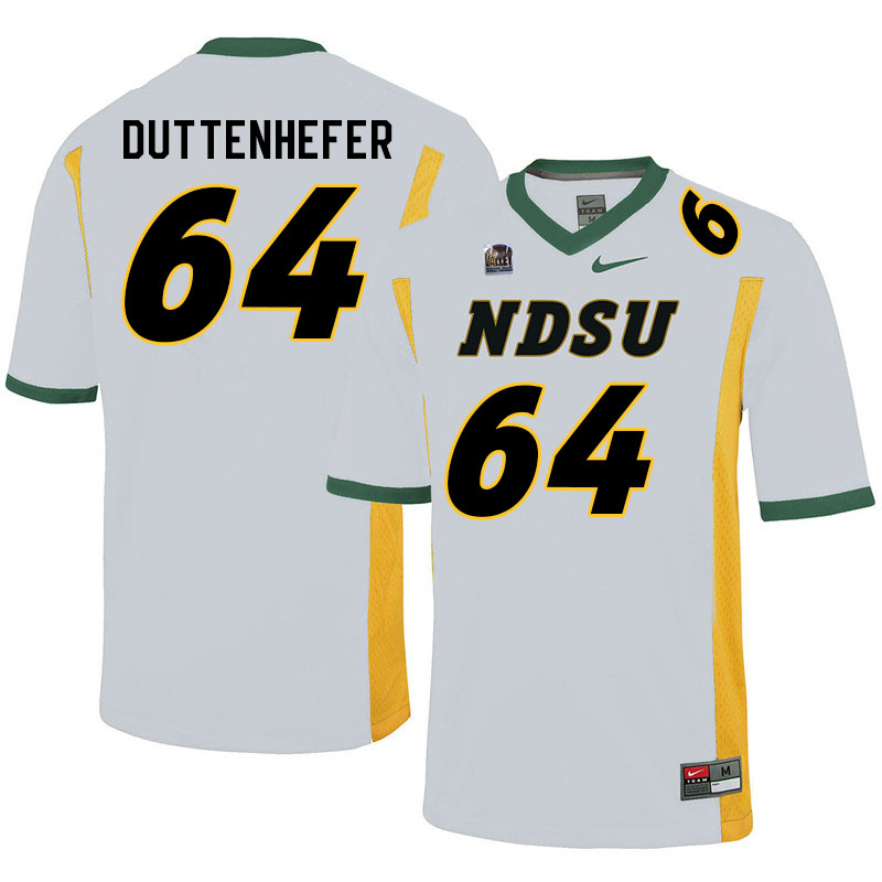 Men #64 Jaxon Duttenhefer North Dakota State Bison College Football Jerseys Sale-White